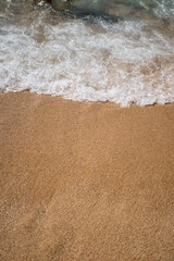 Fototapeta na wymiar Sea sandy beach and waves