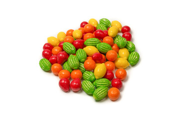 Chewing gums isolated on white background.
