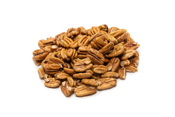 Pecan-nut isolated on white background.