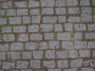 suelo pavimentado bloques granito adoquín