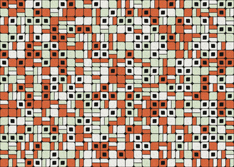 Fototapeta premium Abstract Geometric Pattern generative computational art illustration