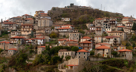 Obraz premium Dimitsana village, a picturesque traditional old village in Arcadia region, Peloponnese, Greece, Europe