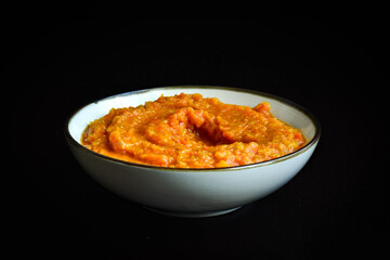 Puree their pumpkin with carrots, potatoes, tomatoes, olive oil and spices.  Great appetizer cold and warm.  Used as a spread and as a dip.