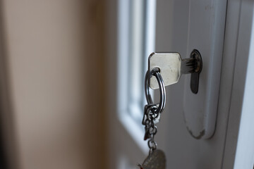 door handle and lock with key
