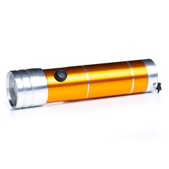 flashlight electric lamp on white background isolation