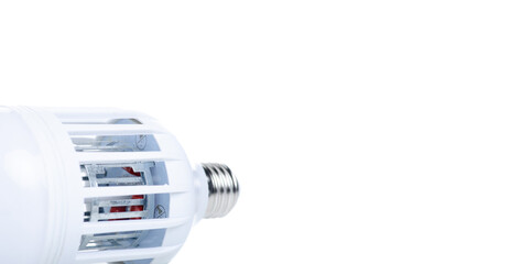 kills mosquito light bulb on white background isolation
