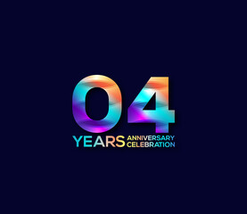 4 Year Anniversary Day background Concept