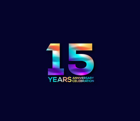 15 Year Anniversary Day background Concept