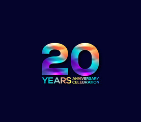 20 Year Anniversary Day background Concept