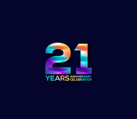 21 Year Anniversary Day background Concept - obrazy, fototapety, plakaty