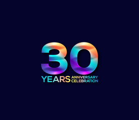 30 Year Anniversary Day background Concept