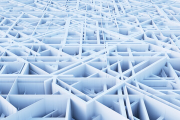 3d illustration render abstract futuristic labyrinth construction texture