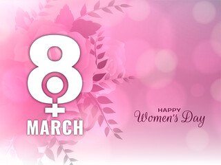 Decorative Happy Women's day bokeh style background