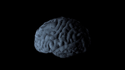 3d rendered illustration of Synthetic Artificial Brain. High quality 3d illustration