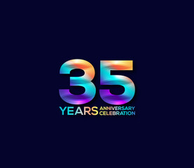 35 Year Anniversary Day background Concept