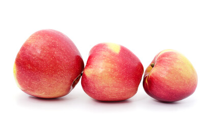 Three ripe and beautiful apples.