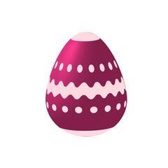3d Easter eggs. Easter decorative vector design element on white background