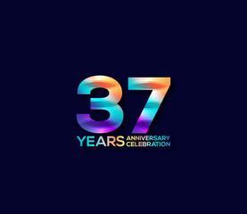 37 Year Anniversary Day background Concept