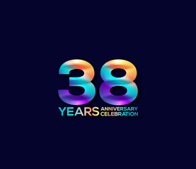 38 Year Anniversary Day background Concept