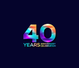 40 Year Anniversary Day background Concept