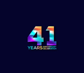 41 Year Anniversary Day background Concept