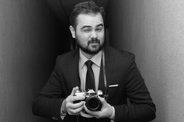 photosesion wit old  soviet camera