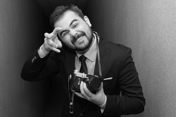 photosesion wit old  soviet camera