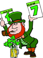 Leprechaun celebrating on the 17th.