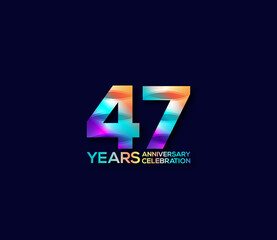 47 Year Anniversary Day background Concept