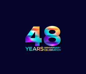 48 Year Anniversary Day background Concept