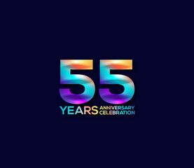 55 Year Anniversary Day background Concept