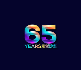 65 Year Anniversary Day background Concept