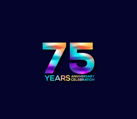 75 Year Anniversary Day background Concept