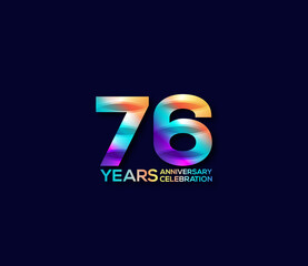 76 Year Anniversary Day background Concept