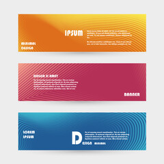 Vector horizontal banner template, abstract design