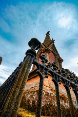 View of the church in the village of Tattershall in UK