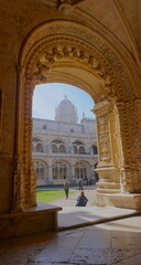 Obraz premium Jerónimos Monastery (Mosteiro dos Jerónimos) located in Belém, in the city of Lisbon in Portugal.
