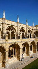Fototapeta na wymiar Jerónimos Monastery (Mosteiro dos Jerónimos) located in Belém, in the city of Lisbon in Portugal.