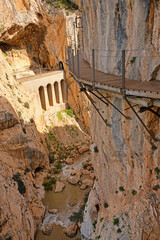 Dangerous track of Caminito del Rey
