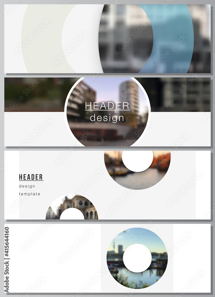 Canvas Prints vector layout of headers, banner templates for website footer design, horizontal flyer design, websi