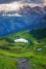 Alps mountain Fellhorn, Bavaria Germany