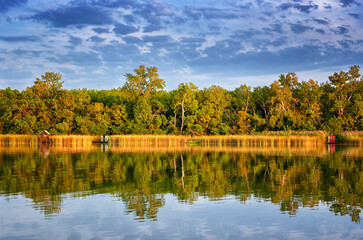 Obraz premium Colorful river Danube landscape Hungary