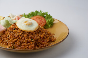 isolated fried rice with an egg