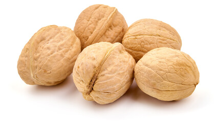Walnuts, isolated on white background