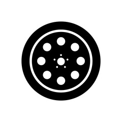 Wheel disks icon, logo isolated on white background