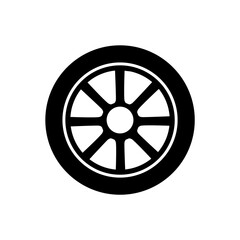 Fototapeta premium Wheel disks icon, logo isolated on white background