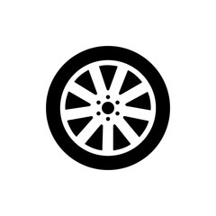 Obraz premium Wheel disks icon, logo isolated on white background