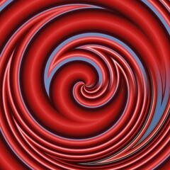 Fototapeta premium many bright red diagonal pipes of different sizes against a cloudless blue sky background