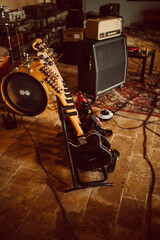 Instruments in professional recording studio