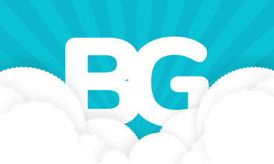 Sky Clouds logotype monogram alphabet characters blue background